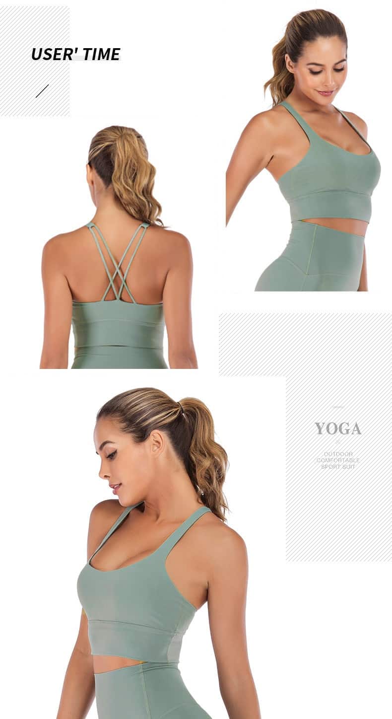 Conjunto de mallas de Yoga de sensación desnuda para mujer, traje de Fitness, ropa de Yoga de cintura alta, ropa deportiva de entrenamiento para gimnasio