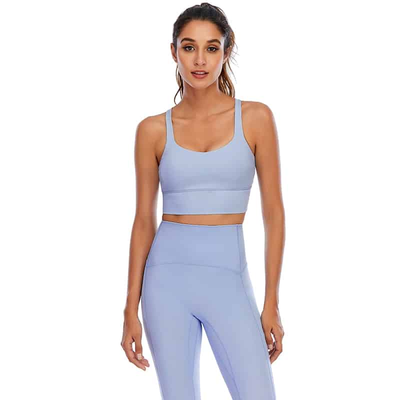 Conjunto de mallas de Yoga de sensación desnuda para mujer, traje de Fitness, ropa de Yoga de cintura alta, ropa deportiva de entrenamiento para gimnasio