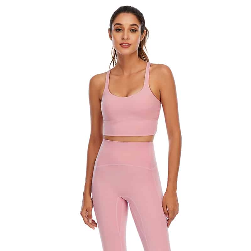 Conjunto de mallas de Yoga de sensación desnuda para mujer, traje de Fitness, ropa de Yoga de cintura alta, ropa deportiva de entrenamiento para gimnasio