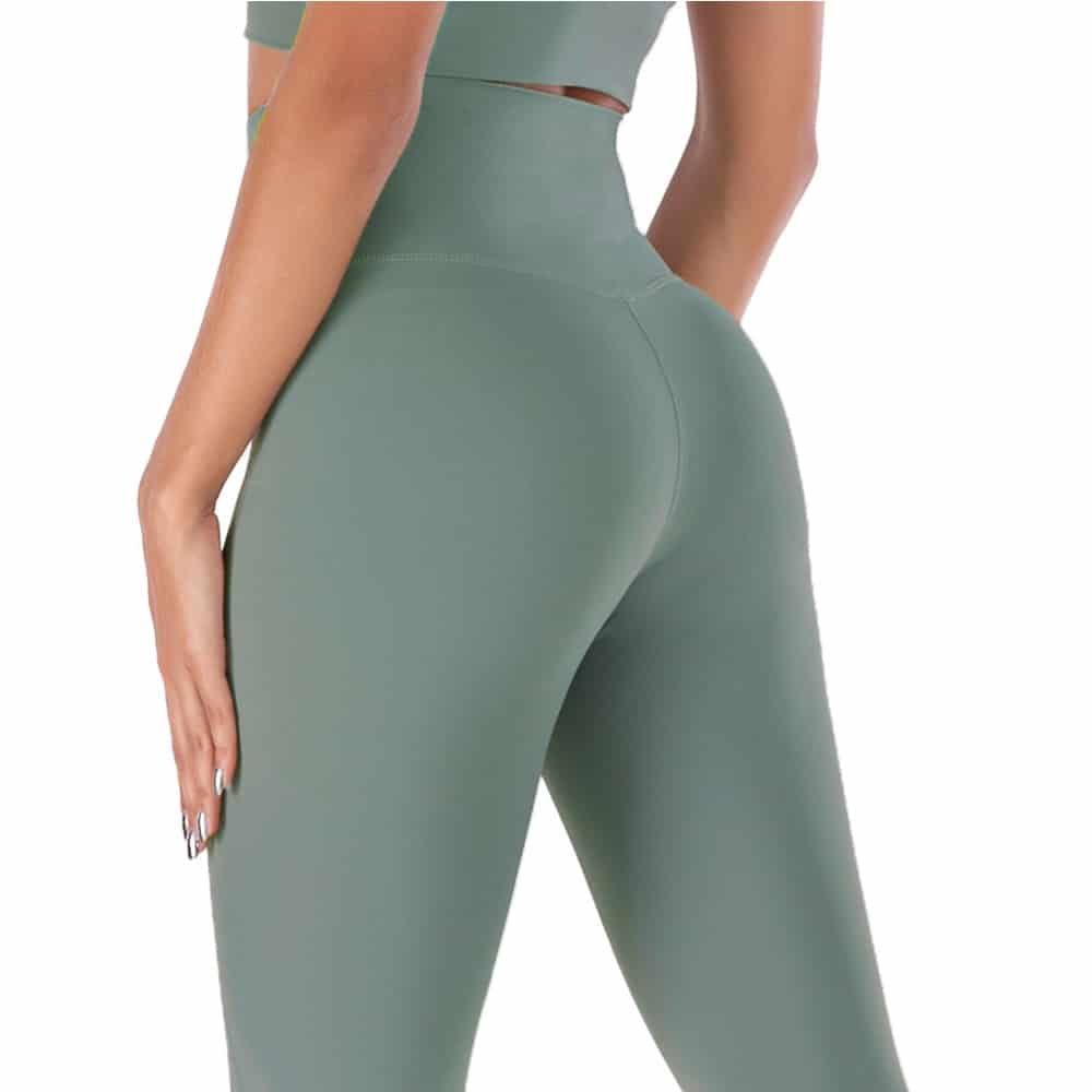 Conjunto de mallas de Yoga de sensación desnuda para mujer, traje de Fitness, ropa de Yoga de cintura alta, ropa deportiva de entrenamiento para gimnasio