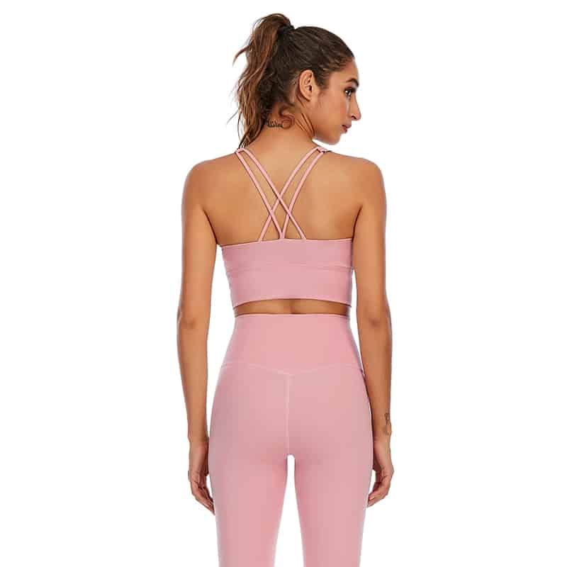 Conjunto de mallas de Yoga de sensación desnuda para mujer, traje de Fitness, ropa de Yoga de cintura alta, ropa deportiva de entrenamiento para gimnasio