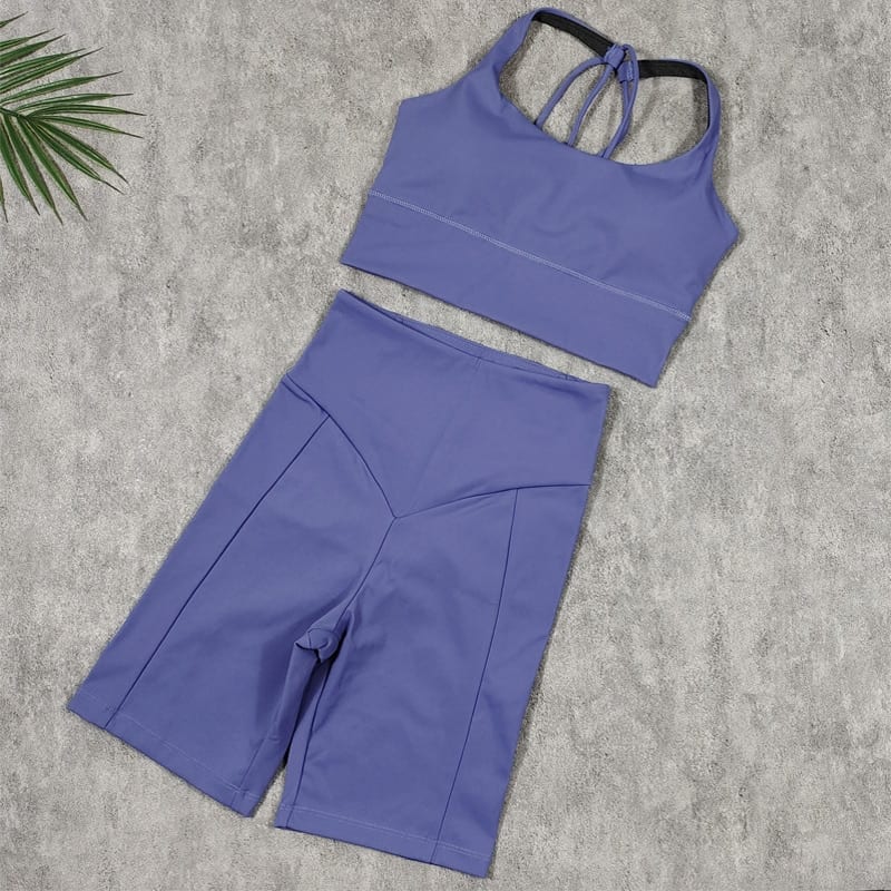 Conjunto de mallas de Yoga de sensación desnuda para mujer, traje de Fitness, ropa de Yoga de cintura alta, ropa deportiva de entrenamiento para gimnasio