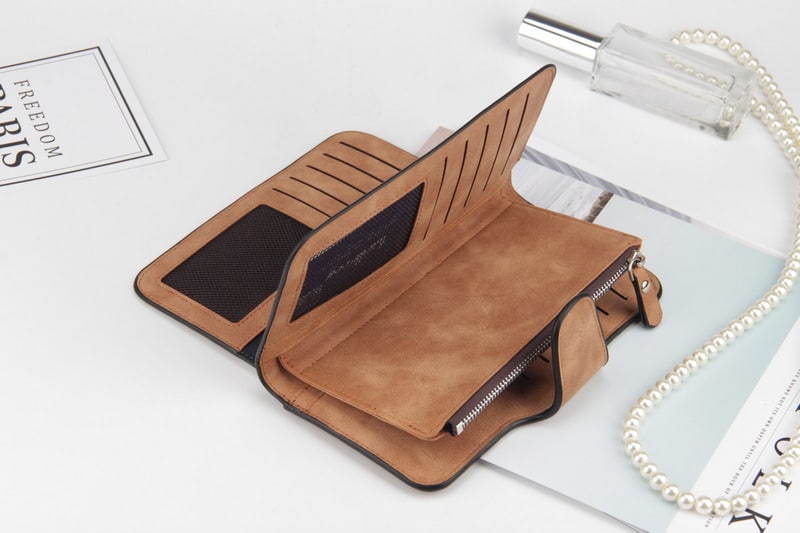 Cartera de diseñador de lujo para mujer, cartera larga de tres pliegues con múltiples posiciones, monedero multifunción, tarjetero, novedad de 2021 Cartera de diseñador de lujo para mujer, cartera larga de tres pliegues con múltiples posiciones, monedero multifunción, tarjetero, novedad de 2021