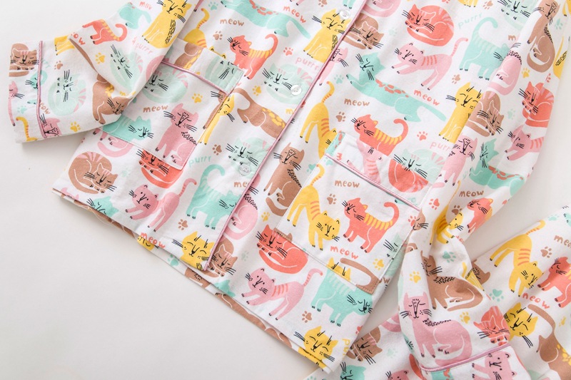 Pijamas de talla grande para mujer, ropa de S-XXXL de franela de algodón, traje para el hogar, otoño e invierno, Tops para dormir con estampado a cuadros