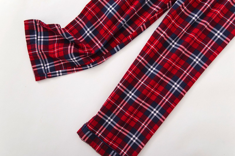 Pijamas de talla grande para mujer, ropa de S-XXXL de franela de algodón, traje para el hogar, otoño e invierno, Tops para dormir con estampado a cuadros