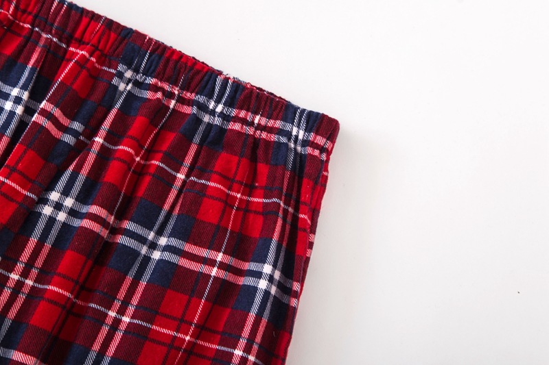 Pijamas de talla grande para mujer, ropa de S-XXXL de franela de algodón, traje para el hogar, otoño e invierno, Tops para dormir con estampado a cuadros