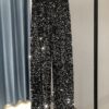 Black silver strip