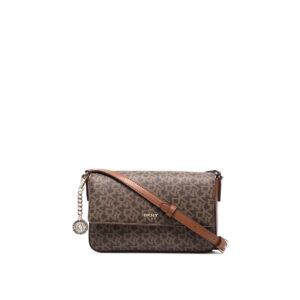 Bandolera DKNY Monograma Marrón con Cadena