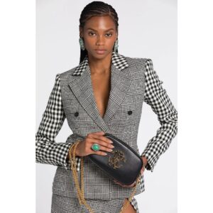 Bolso Roberto Cavalli Mirror Snake Negro