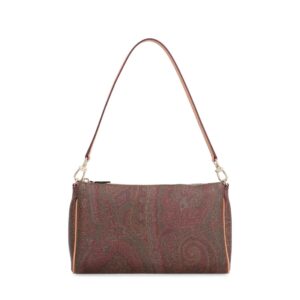 Baguette Etro Paisley Marrón con Asa de Cuero