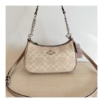 Cartera Coach Signature Beige