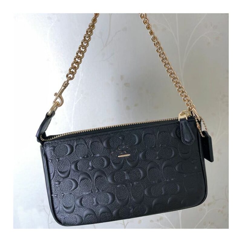 Cartera Coach Signature Negro Cadena