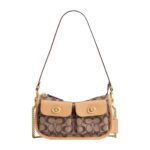 Cartera Coach Twin Pocket Tan