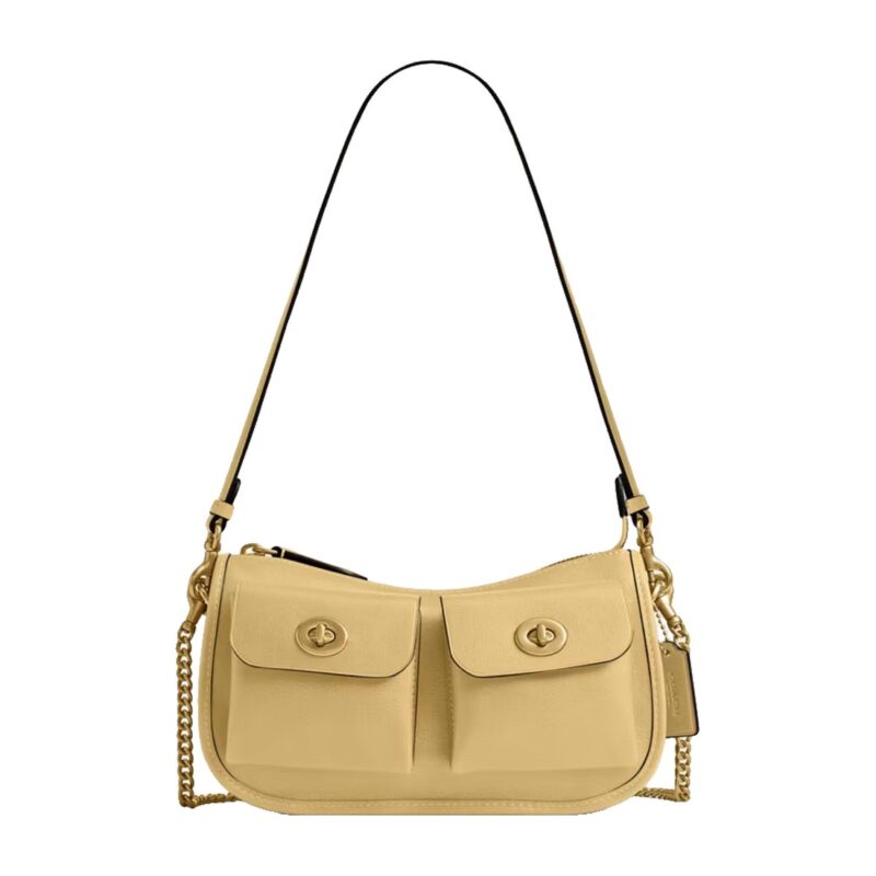 Cartera Coach Twin Pocket Vainilla