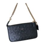 Cartera Coach Signature Negro Cadena
