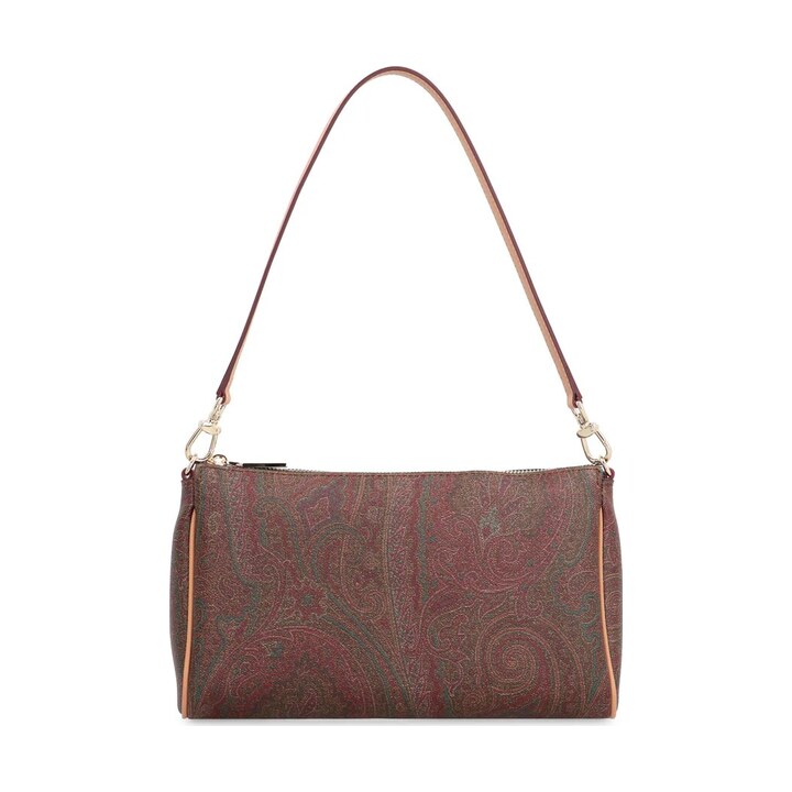 Baguette Etro Paisley Marrón con Asa de Cuero