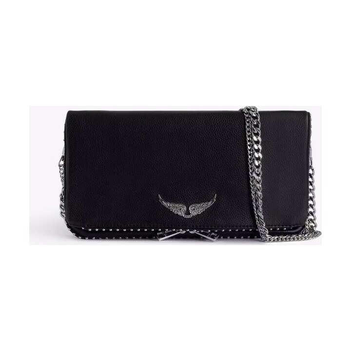 Clutch Zadig & Voltaire Rock Tachonada Negra