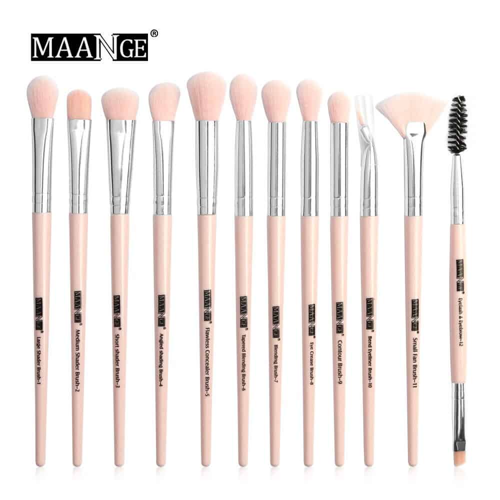 12pcs Pink silver